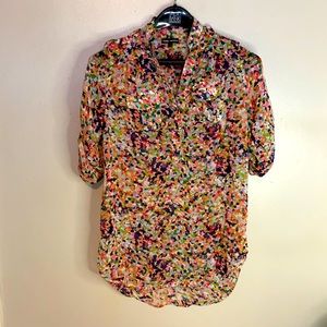 Happy Rainbow gently used blouse size large